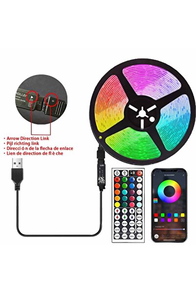 Choice14 5m RGB APP 44 key 5M Led Light with USB Plug 24 Keys 5050 Multicolor...