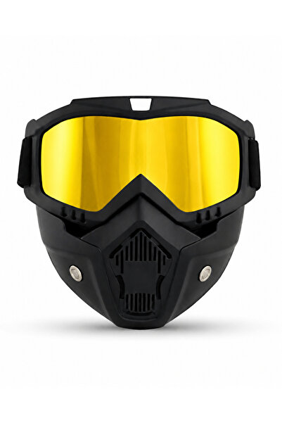 ax7 Face Armor Bisiklet Gözlüğü Maske Seti – Rüzgar Toz Koruma, Srı Cam, Moto...