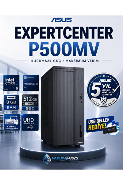 ASUS Expertcenter P500MV Intel® Core™ 5 210H 4.8Ghz Aı 8 GB DDR5 512 GB SSD W...