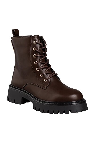 Envie Shoes Γυναικεία Mποτάκια Αρβυλάκια COMBAT BOOTS E23-22047-28 Καφέ