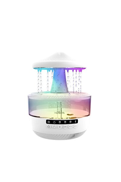 Çeşithane Yağmur Efektli Aroma Difüzör Bluetooth Hoparlör LED Işıklı Hava Nem...