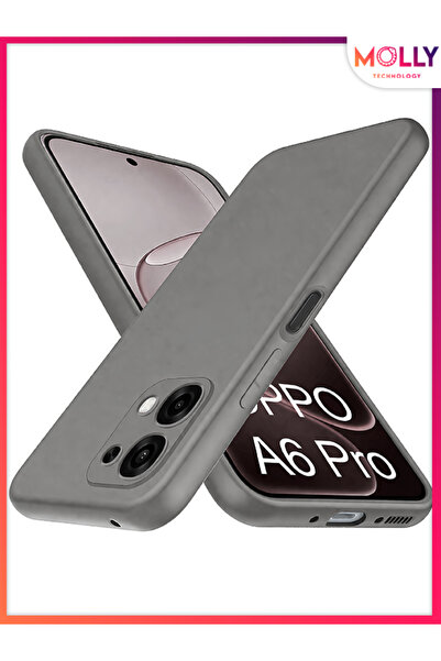Molly OPPO A6 PRO İçin Alfa Gri Liquid İçi Kadife Mat Silikon Kılıf