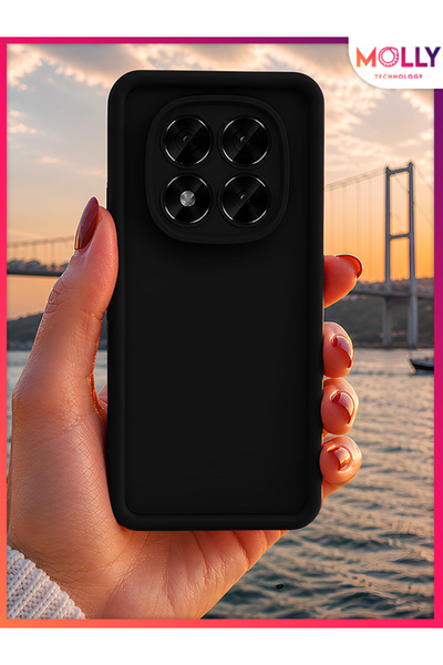 Molly حافظة من السيليكون ذات حواف سوداء سميكة لهاتف REDMI NOTE 15