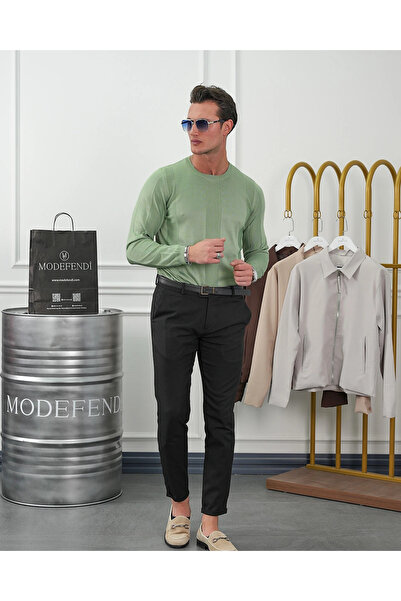 MODEFENDİ Cotton Patterned Slimfit Knitwear