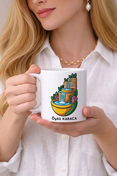 Kirbi Reklam Diger Babilin Hanging Gardens Printed Porcelain Mug Cup Gift
