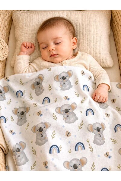 LUMİBABY BUTİK 100% Cotton Double-Sided Flannel Pique Baby Blanket, Baby Piqu...
