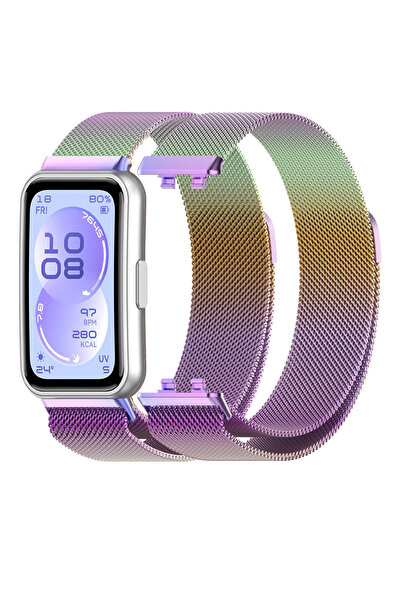 Nezih Case Huawei Band 11 / 11 Pro Uyumlu Mıknatıslı Milanes Örgü Hasır Metal...