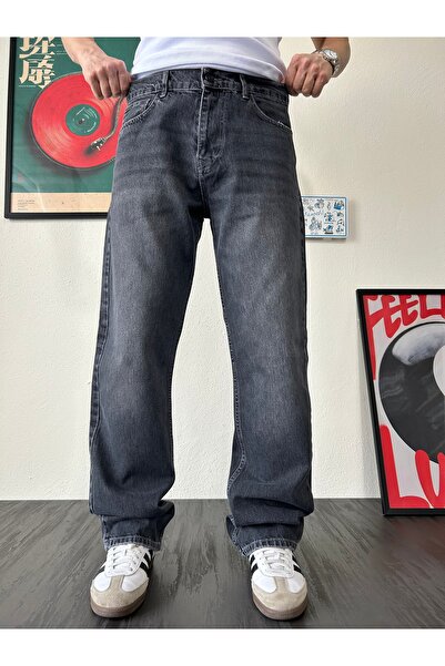 XPUPPETWEAR Siyah Yıkamalı Taşlamalı Baggy Jean