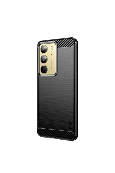 Mofi Brushed Carbon Θήκη Σιλικόνης Black (Realme 14X 5G)