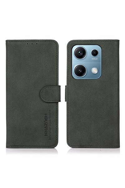 KHAZNEH Retro Leather Θήκη Πορτοφόλι Green (Xiaomi Redmi Note 14S 4G)