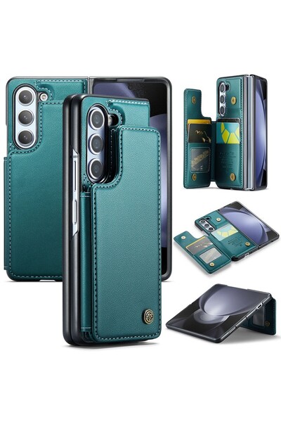 Caseme C22 Luminus Σκληρή Θήκη με Πορτοφόλι Green (Samsung Galaxy Z Fold5 5G)