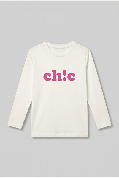 Shifre Girl's Crew Neck Printed Long Sleeve T-Shirt