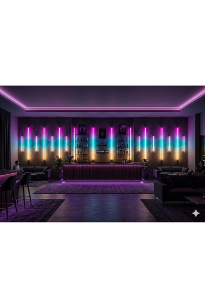sekizgen led Gece Lambası Ve Aplik Kumandalı Piksel Kayar Led Ve Animasyonlu Ve Sese Duyarlı 4 Boy