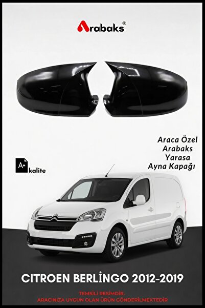 Arabaks CITROEN BERLİNGO 2012-2019 Yarasa Ayna Kapağı 2'li Takım (BATMAN TİP,...