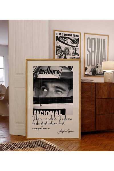 NinaStore 6 adet vintage Formula 1 posteri - Ayrton Senna posteri - F1 duvar ...