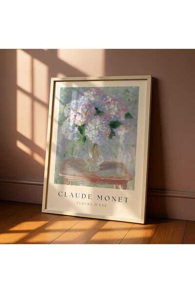 NinaStore Monet Ortanca Baskısı – Empresyonist Çiçekli Duvar Sanatı – Claude ...