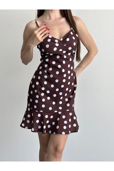 Liva Style Co Polka Dot Strappy Mini Dress