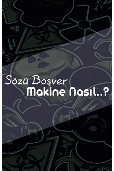sticker Sözü Boşver Makine Nasıl Yazı 20x4Cm Jdm Araba-motor-laptop Hologram ...