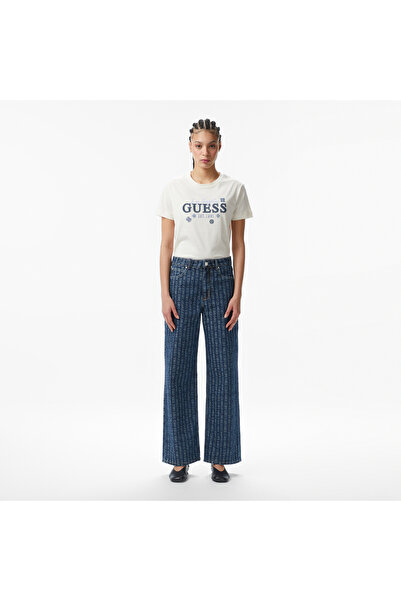 Guess Indigo Relaxed Fit Kadın Mavi Jean