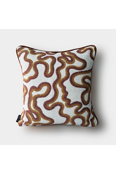 Lidoma Home "Wave" Dokulu Desenli Kırlent Kılıfı - 45x45