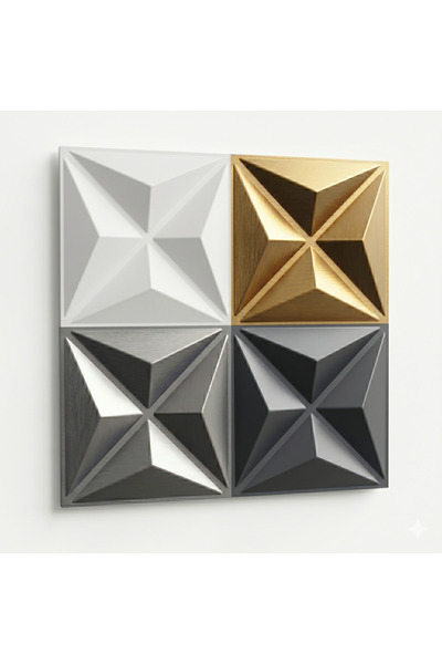 3D Modern Geometrik Duvar Paneli 50X50 - 10’lu Avantaj Paketi (2.5 metre kare)