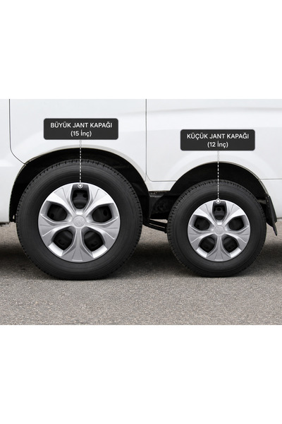 KARA AUTO Hyundai h100 12-15 4 adet jant kapağı 4 adet logo