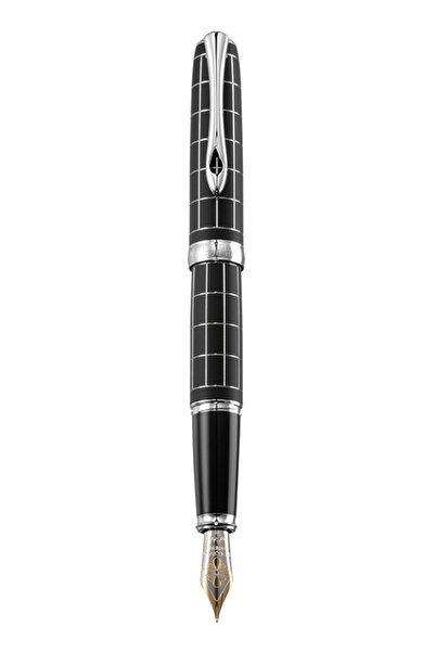 Diplomat Excellence A plus fountain pen, with M nib, 14kt gold plated. - Rhom...