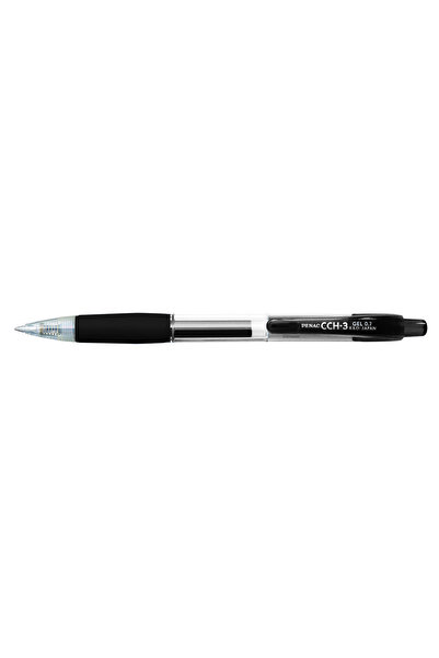 PENAC Pix cu gel CCH-3, λαστιχένια λαβή, 0.7mm, διαφανές σώμα, μαύρα αξεσουάρ...