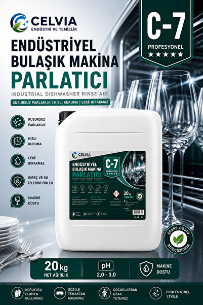 CELVIA Temizlik Endüstriyel Bulaşık Makina Parlatıcı C-7 20 KG | Profesyonel ...