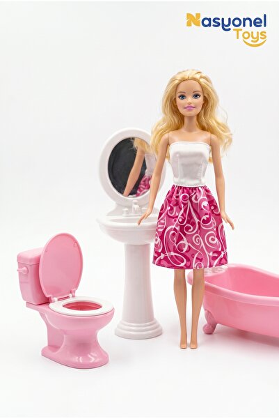 NASYONEL TOYS Banyo Setli Sarı Saçlı Bebek Oyuncak Seti - Kız Çocukları İçin ...