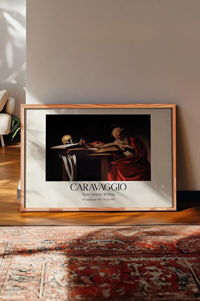 Postifull Caravaggio - Sfântul Ieremia scriind, Tablou înrămat în lemn, Seria...