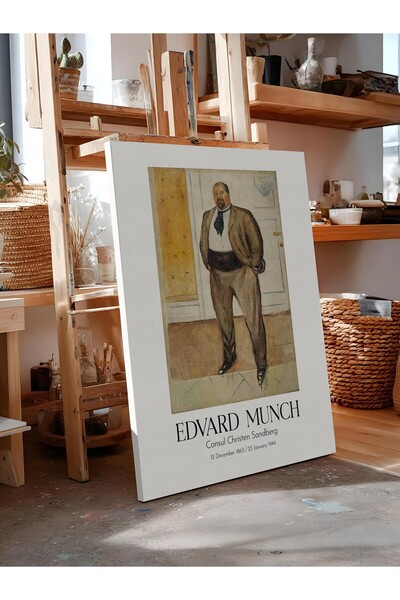 Postifull Edvard Munch - Consul Christen Sandberg, Tablou pe pânză, Seria de ...
