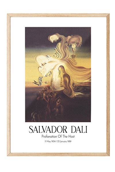 Postifull Salvador Dali - Profanacija hostije, slika u drvenom okviru, umetni...