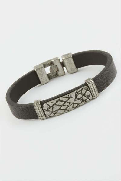 Generic Brand Ground Patterned Faux Leather Bracelet