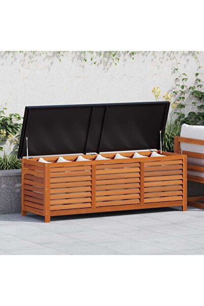 vidaxl Garden storage box, 150x50x55 cm, solid eucalyptus wood