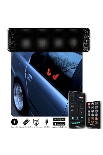 ART3 Kişiselleştirilebilir Araç LED Ekranı - Bluetooth Uygulama Kontrollü Kay...