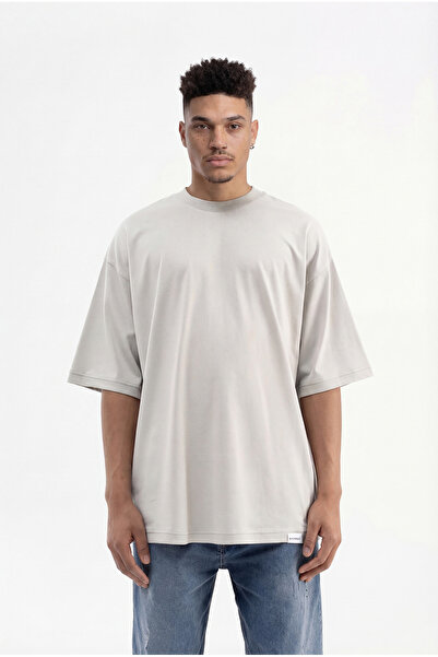 Machinist Men's Basic Super Cotton Oversize T-Shirt in Painting Gray