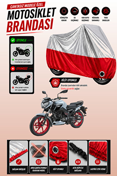 Cemku Twin غطاء محرك متوافق مع TVS Raider 125 باللون الرمادي من الأعلى والأحم...
