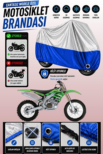 Cemku Twin غطاء محرك متوافق مع كاواساكي KX 450F باللون الرمادي من الأعلى والأ...