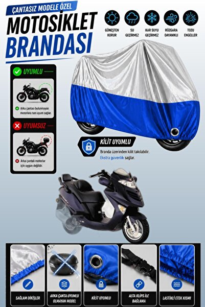 Cemku Twin غطاء محرك متوافق مع Kymco Grand Dink 150 باللون الرمادي من الأعلى ...