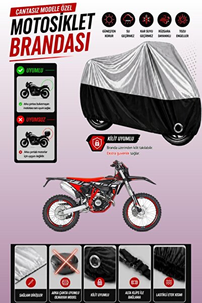 Cemku Twin غطاء محرك متوافق مع Beta RR 4T 125 Enduro باللون الرمادي من الأعلى...