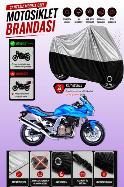 Cemku Twin غطاء محرك متوافق مع كاواساكي Z 750 S باللون الرمادي من الأعلى والأ...