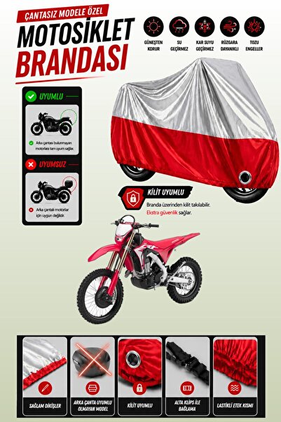 Cemku Twin غطاء محرك متوافق مع هوندا CRF 450 X باللون الرمادي من الأعلى والأح...