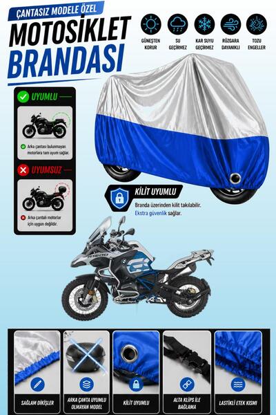 Cemku Twin Top Gray - Bottom Blue Bmw R 1200 Gs Compatible Engine Cover, Rear...