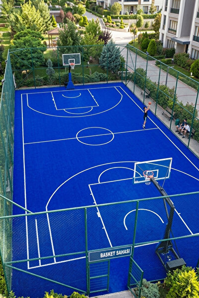 VİTALİHOME Grass Dekoratif Suni Çim Halı Balkon Bahçe Teras İç Dış Mekan Mavi...