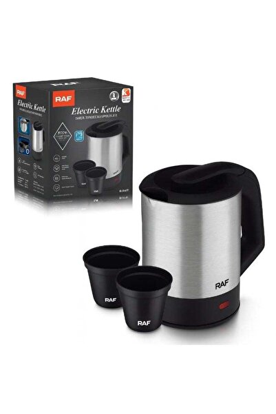 RAF Electric Kettle 500ml – 1000W Stainless Steel Portable Mini Kettle with L...
