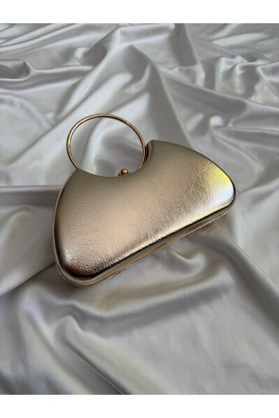 Mia Collection Royal Model Kadın Çanta, Abiye Çanta, Düğün Çantası, Nişan Çantası Gold