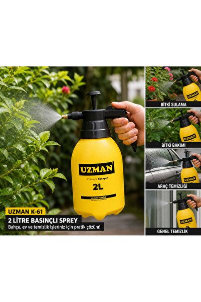 TAHTALI Uzman K-61 2 Litre Basınçlı Elle Kurmalı İlaçlama ve Sulama Spreyi