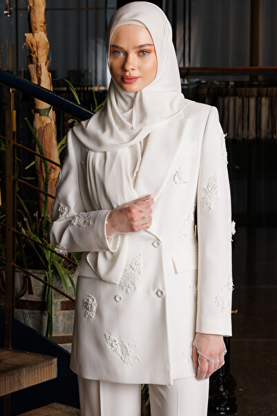Setrms Dantel Motifli Blazer Ceket
