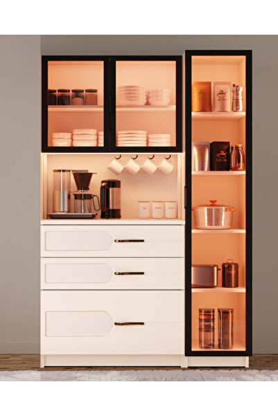 miracool Açelya Kahve Köşesi / Komple MDF / Led Işıklı / Large